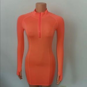neon long sleeve dress